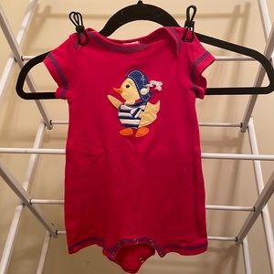 6-12m boutique duck pirate baby boy romper